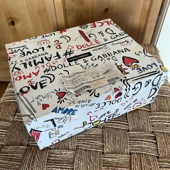 Dolce & Gabbana - Women's Sorrento Crystal Slip On Sneakers - Size 39.5 - Picture 7 of 8